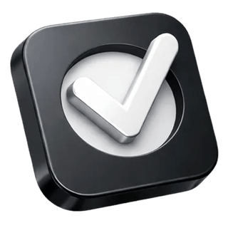 Approval checkmark icon in 3D on the Bold Vendholdine about page